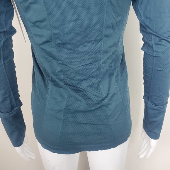 NWT Spiritual Gangster X Anique Long Sleeve Mixed Texture Top Teal XS/S - Picture 9 of 12